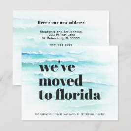 Flyttat till Florida Ocean Vågar Ny adress Meddelande