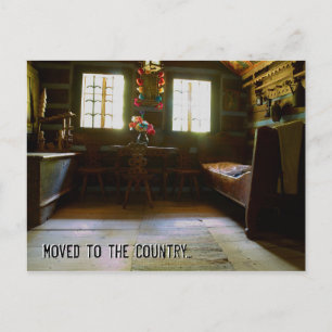 Flyttat till Land  Lustigt byte av Adress Meddelande Vykort