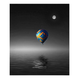 Flyttbar ballongs selektiva minimalistiska fotogra fototryck