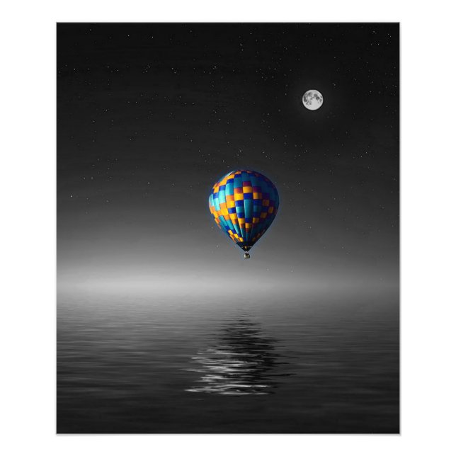 Flyttbar ballongs selektiva minimalistiska fotogra fototryck (Framsidan)