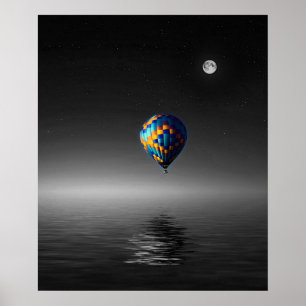 Flyttbar ballongs selektiva minimalistiska fotogra poster