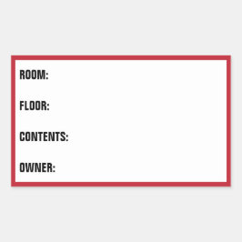 Flyttetiketter - Förvaringslåda Etiketter