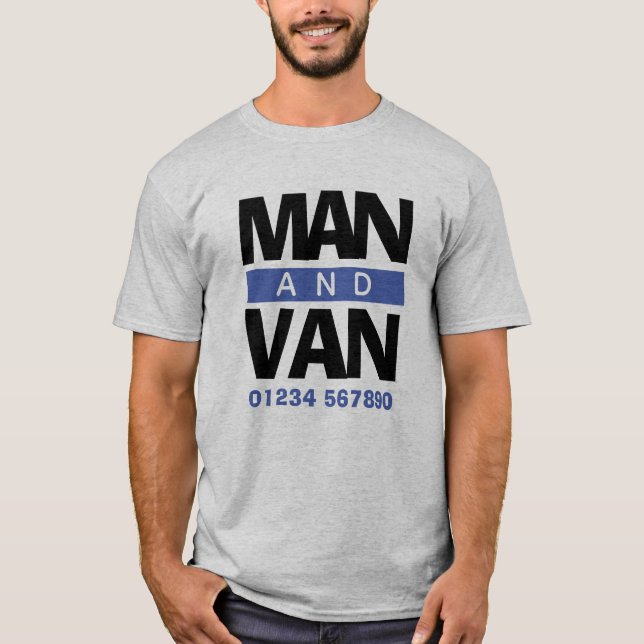 Flyttfirmans budbilschaufför och skåpbil t shirt (Framsida)