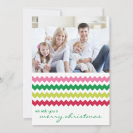 Flyttkort för Bright Chevron Chic-Helgdag Julkort