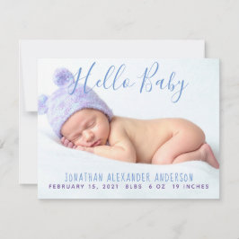 Flyttkort för det moderna fotopatkortet Baby Meddelande