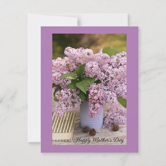 Flyttkort för fast hälsning i lycklig Mors dag (Framsida)