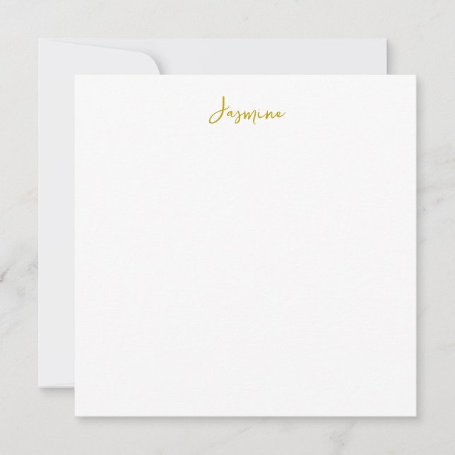 Flyttkort för Guld Calligraphy Professionell Namn (Framsida)