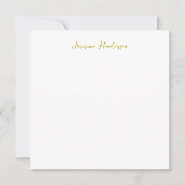 Flyttkort för Guld Calligraphy Professionell Namn (Framsida)