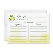 Flyttkort för Lemon Watercolor Recipe