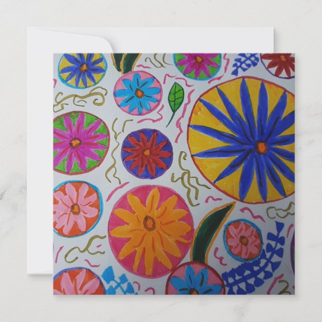 Flyttkort för modern Blommigt (Framsida)