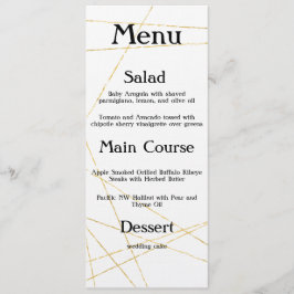 Flyttkort för Modern Line Bröllop-meny Meny