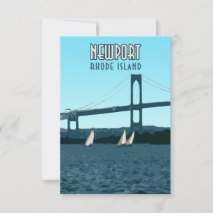 Flyttkort för Vintage av Newport Rhode island-sege