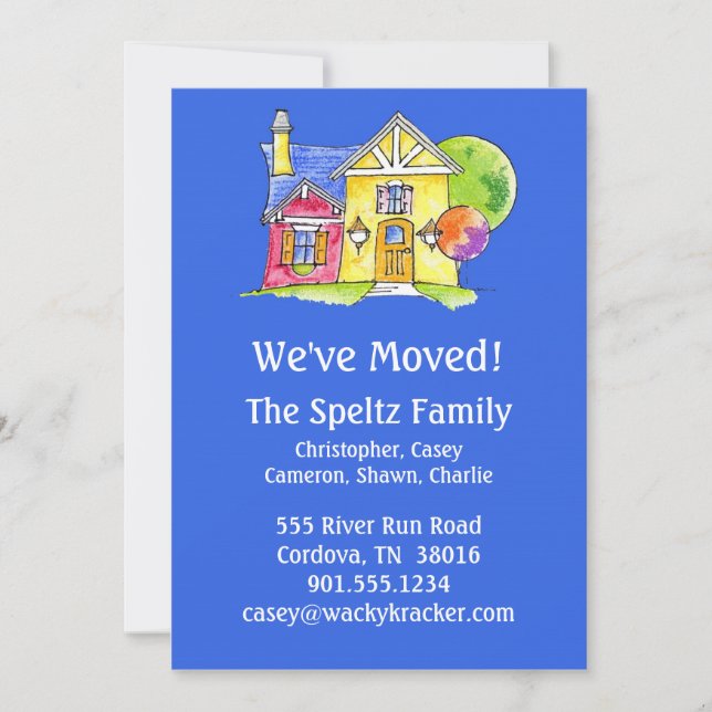 Flyttmeddelande för hus meddelande (Framsida)