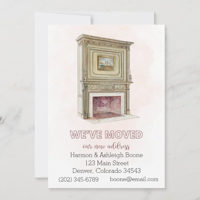 Flyttmeddelande, Öppen spis Inbjudningar (Framsida)