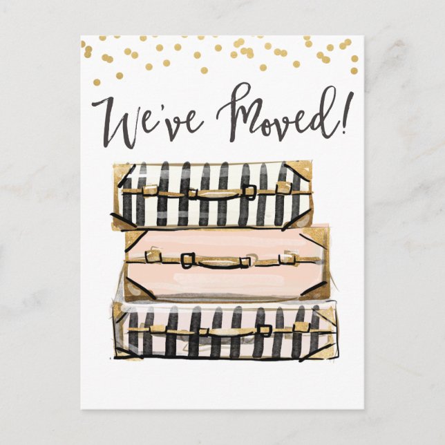 Flyttmeddelande Vi Har Bytt Adress Postkort Meddelande Vykort (Framsida)