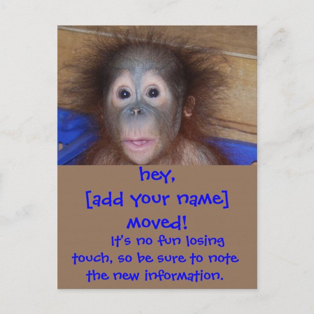 Flyttmeddelanden Sött Ansikte Meddelande Vykort (Framsida)