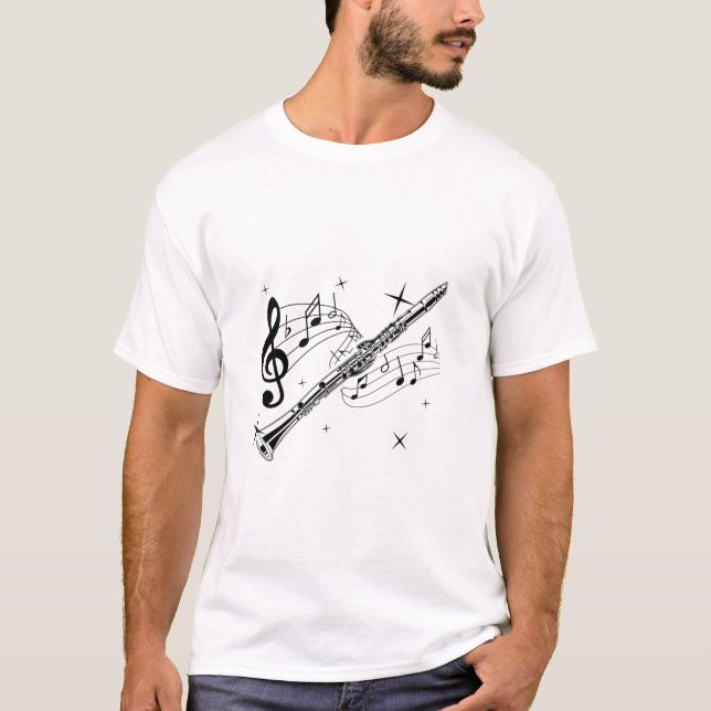 Flyttmusik| Flutist Musical Instrument Gift T Shirt (Framsida)