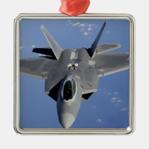 Flyttningar för en rovfågel F-22 in i placerar f Julgransprydnad Metall
