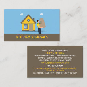 Flyttningsman House Design, Removal Company Visitkort