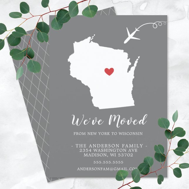 Flyttningsmeddelande | Stat WISCONSIN Inbjudningar (Skapare uppladdad)