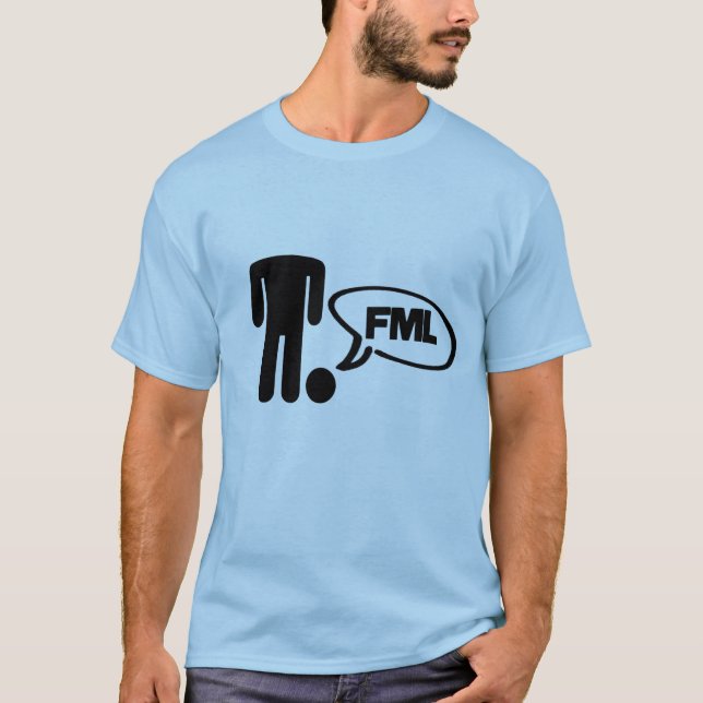 FML-blått Tee Shirt (Framsida)