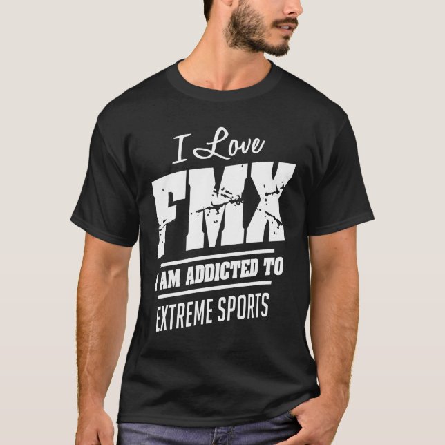FMX Motocross T Shirt Sport Gift (Framsida)