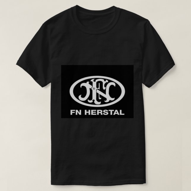 FN Herstal Logotyp Sticker T Shirt (Design framsida)