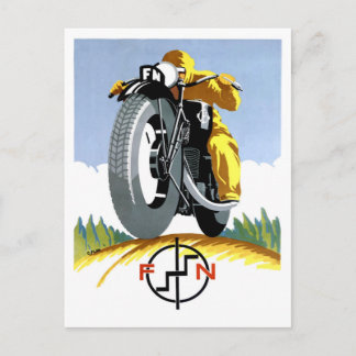 Fn-motorcyklar som 1925 annonserar affischen vykort