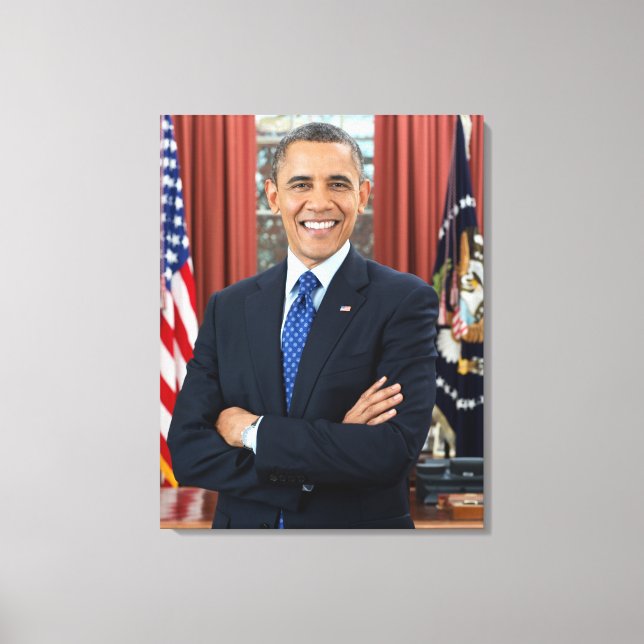 FN:s 44:e president Barack Obama Canvastryck (Framsida)