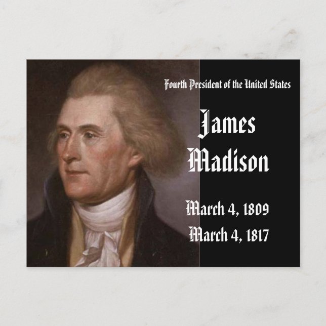 FN:s fjärde president, James Madison, Stater Vykort (Framsida)