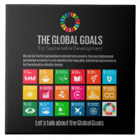 FN:s globala mål SDG 2030 Ceramic Tile