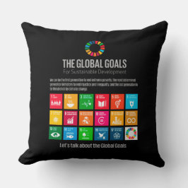FN:s globala mål SDG 2030 Dekorativ kudde