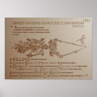 FN:s konvention om folkmord: artikel 2 (1951) Poster