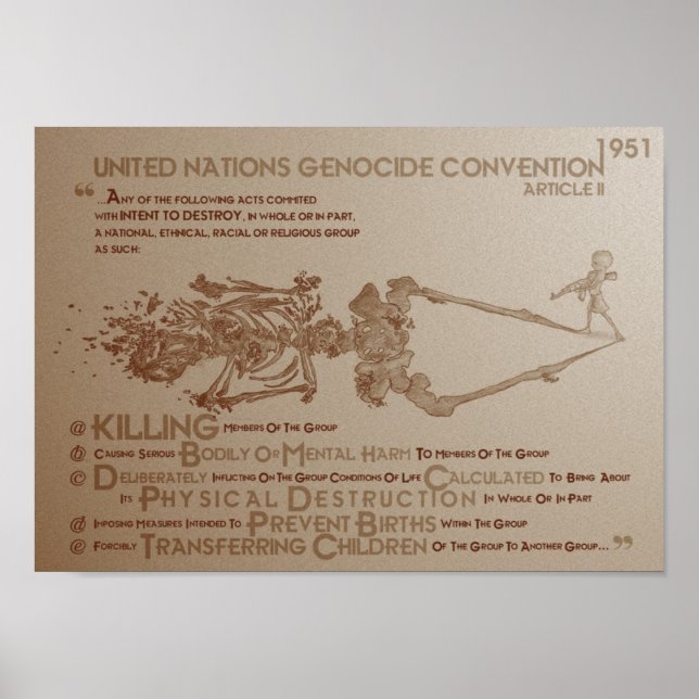 FN:s konvention om folkmord: artikel 2 (1951) Poster (Framsidan)