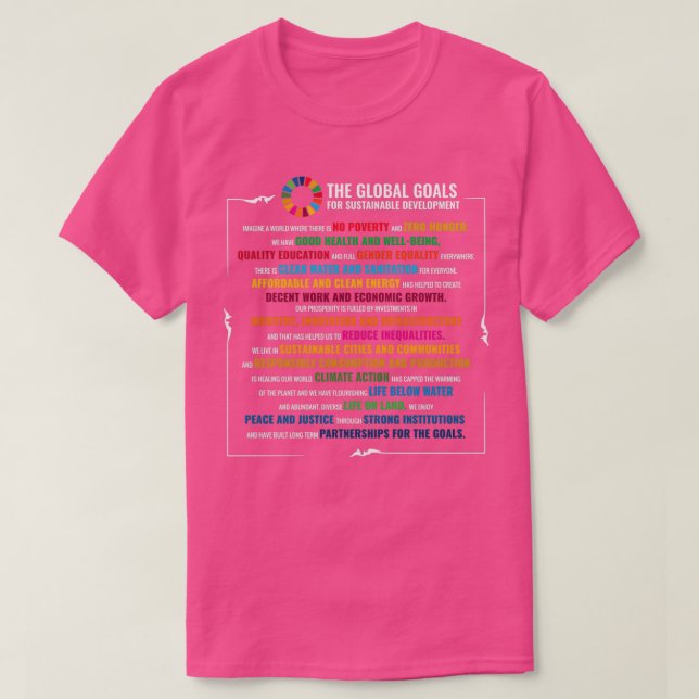 FN:s mål för hållbar utveckling SDGs 2030 Trendin T Shirt (Design framsida)