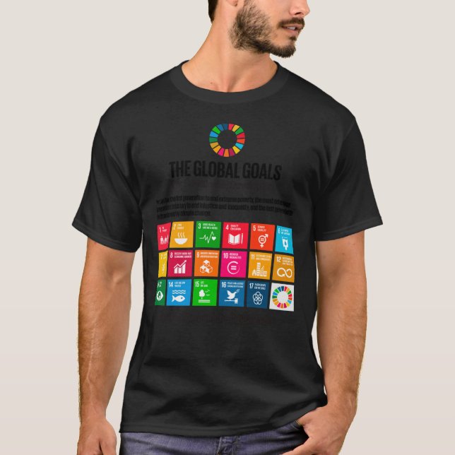 FN:s millennieutvecklingsmål FN:s mål för hållbar  T Shirt (Framsida)