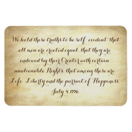 FN:s självständighetsförklaring från Stater 1776 Magnet