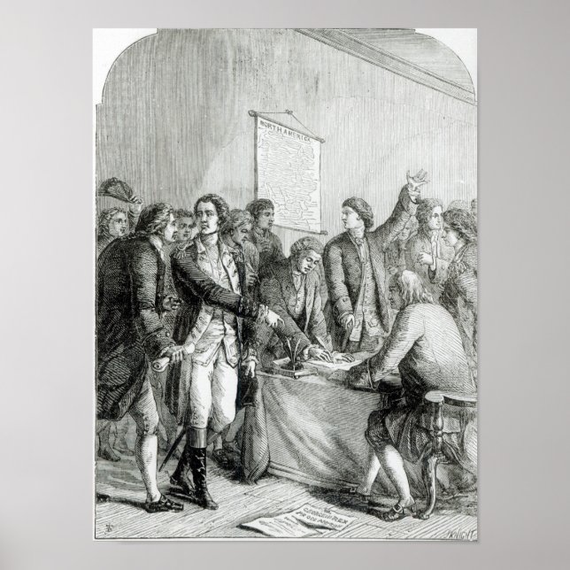 FN:s självständighetsförklaring Stater Poster (Framsidan)