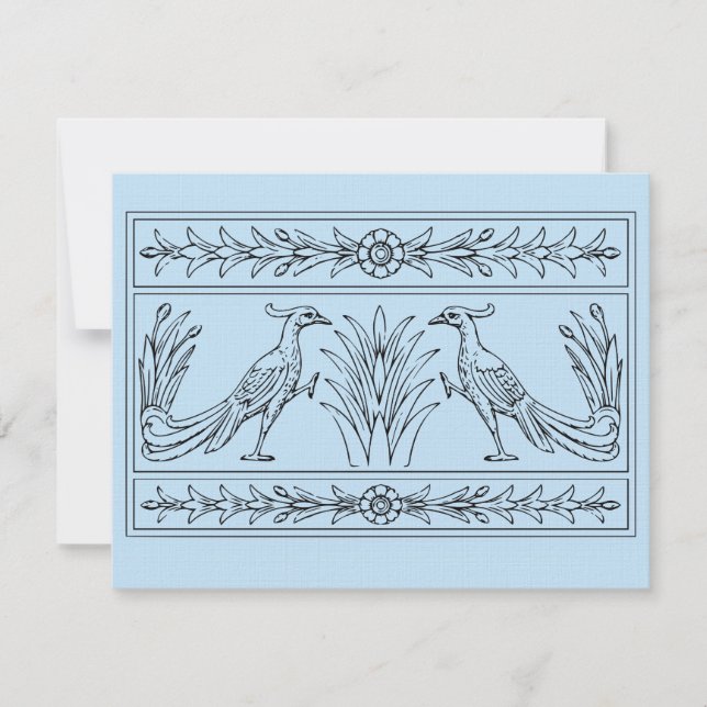 FNC Peacock Frieze Välkomstkort Julkort (Framsida)
