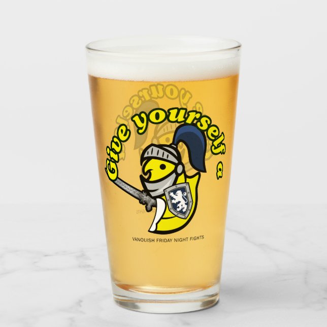 FNF "Ge själv..." Tumlare Glaskopp (Framsida fylld)