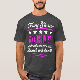 Fnf Sterne Krankenschwester T Shirt