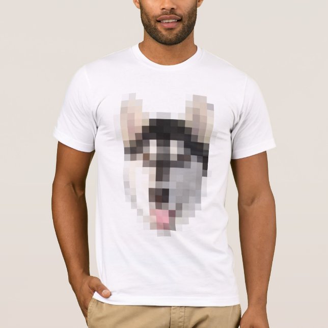 FNG Pixel Husky T-shirt (Framsida)