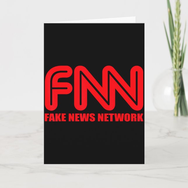 Fnn Fake News Network Apparel Funny Christmas Gift Kort (Framsida)