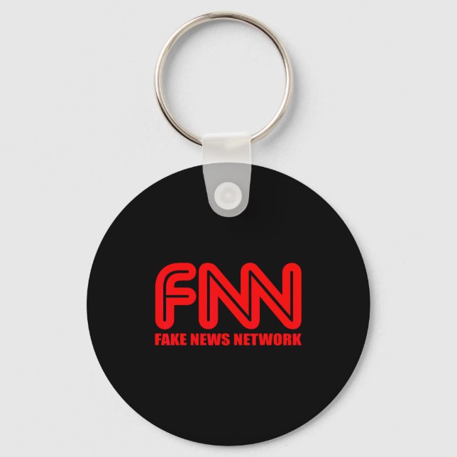 Fnn Fake News Network Apparel Funny Christmas Gift Nyckelring (Framsida)