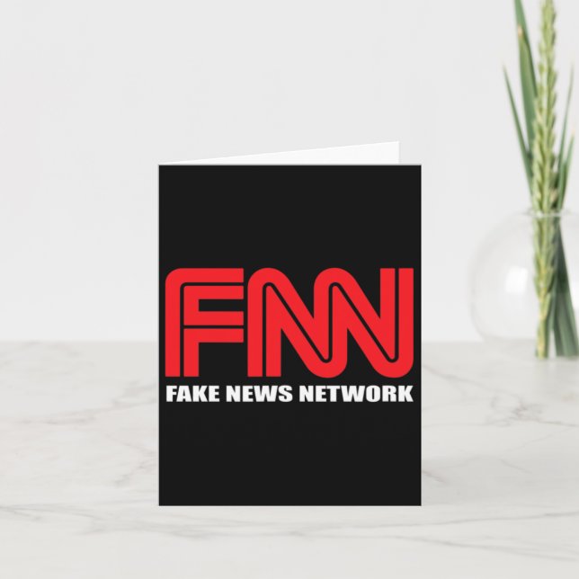 Fnn Logotyp Fake News Network Funny Trump Kort (Framsida)