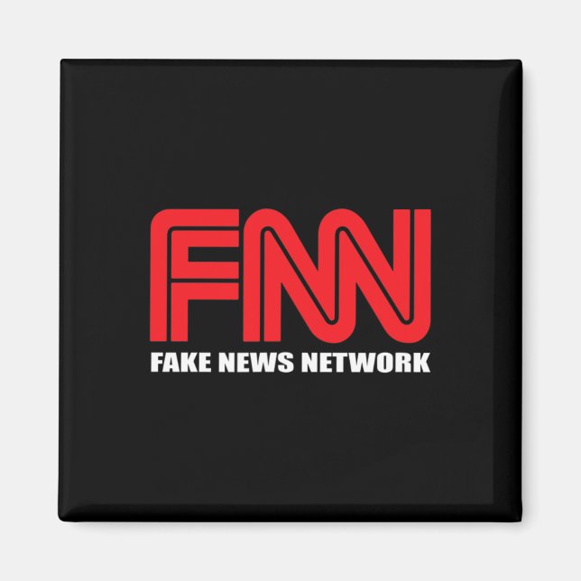Fnn Logotyp Fake News Network Funny Trump Magnet (Framsidan)