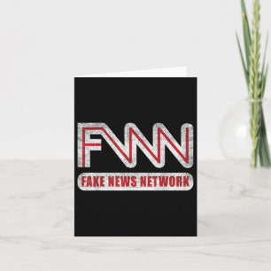 Fnn Logotyp Fake News Network Lusny Politisk Joke Kort