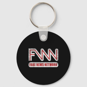 Fnn Logotyp Fake News Network Lusny Politisk Joke Nyckelring