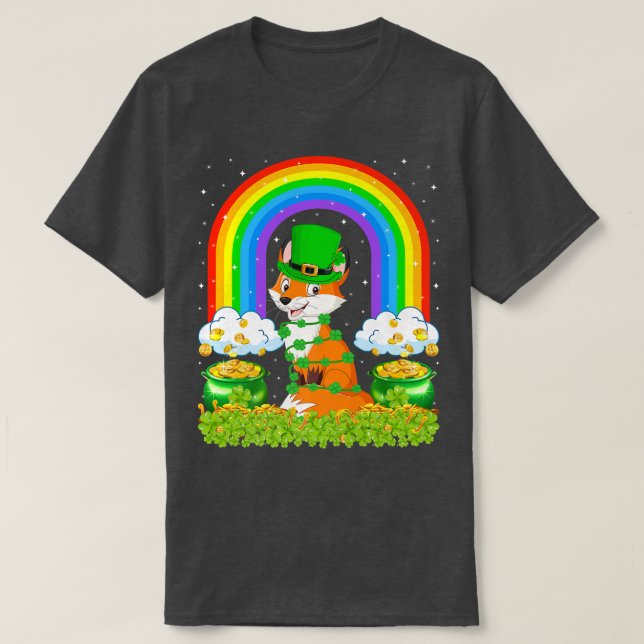 Fo Älskare Rainbow Leprechaun Fo St patricks day T Shirt (Design framsida)