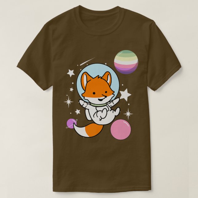 Fo Astronaut Genderfae Pride  T Shirt (Design framsida)